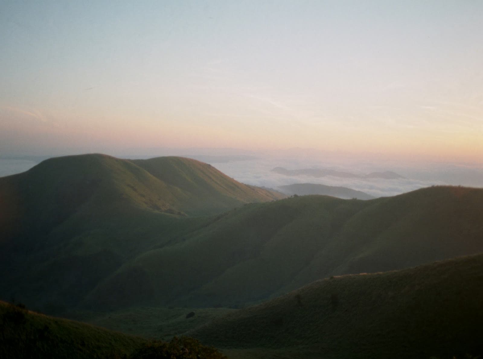 Sea of clouds over the hills of Sajek Valley, Bangladesh, at sunrise